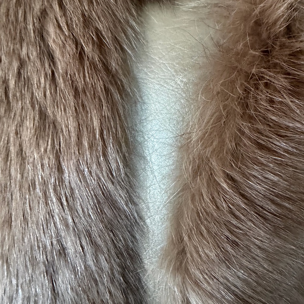 Saga leather and Furs Brown Fur Vest - Picture 9 of 10